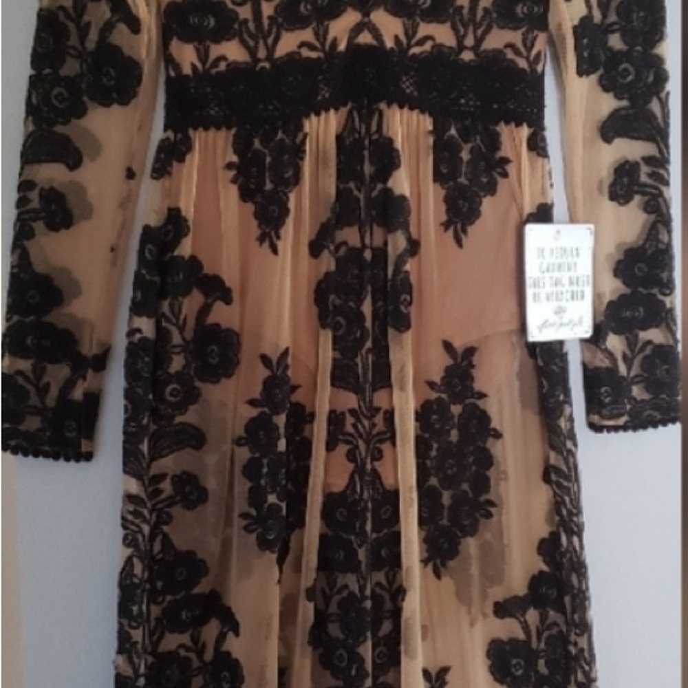 For love and lemons x free people temecula long black and tan like new wo tags
